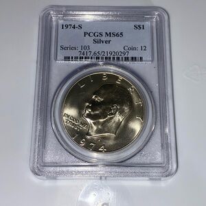 MS65 1974-S Silver ike